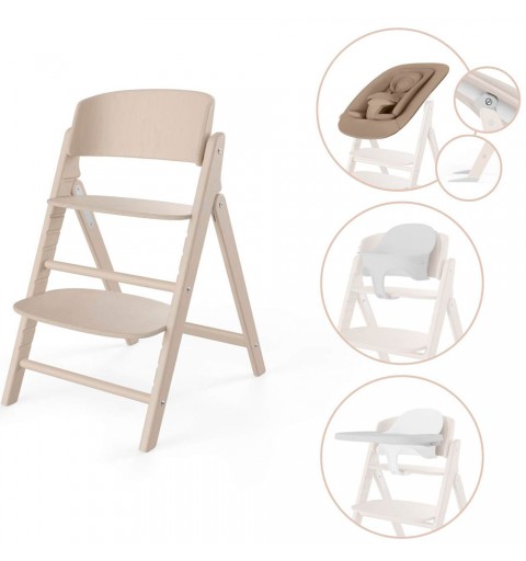 Cybex Click & Fold - krzesełko do karmienia, zestaw 4-in-1 | All Natural